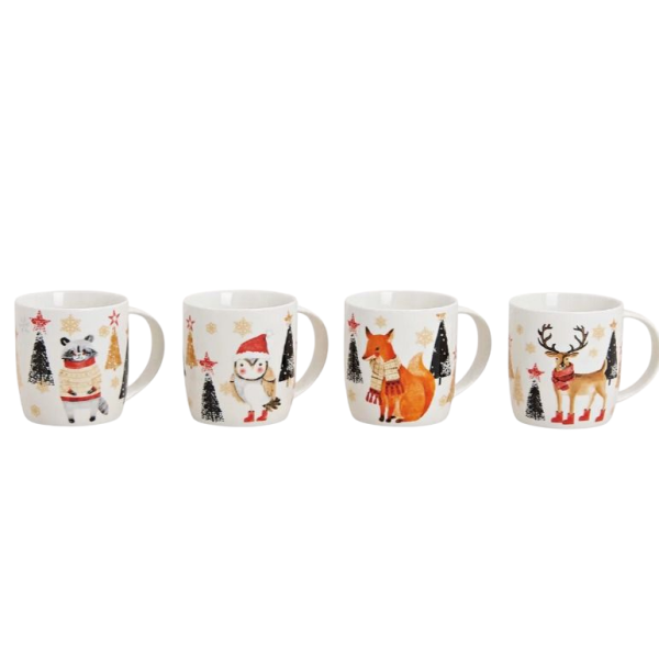 Tazza natalizia con animali