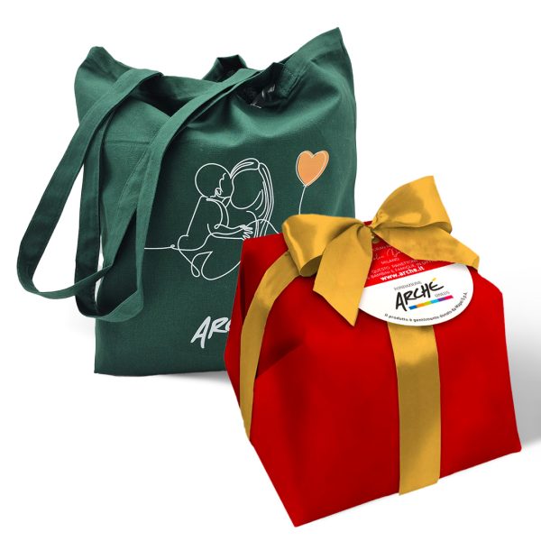 Panettone con Shopper Verde